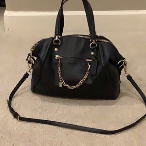 Navy Leather Coach Tote/satchel